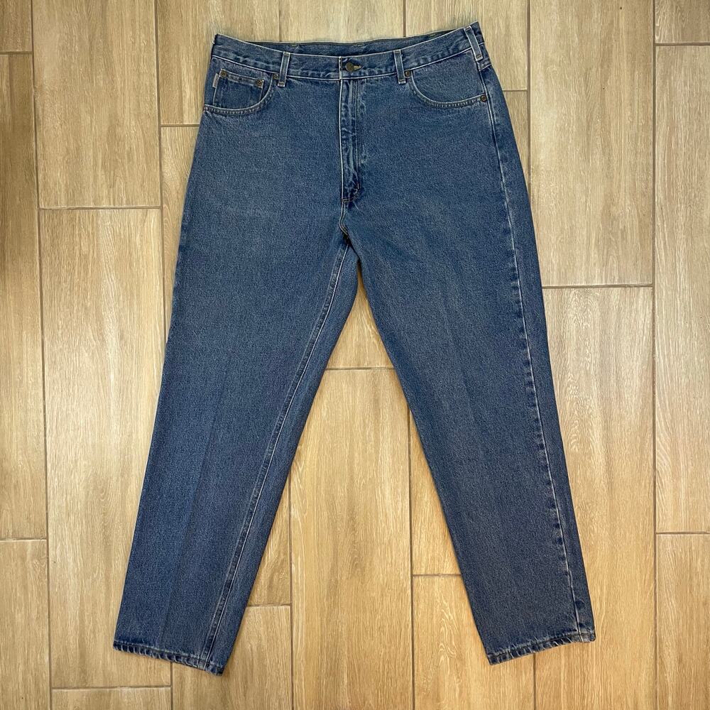 Carhartt B17 Relaxed Fit Jeans Men’s 40x34 Blue Workwear Denim